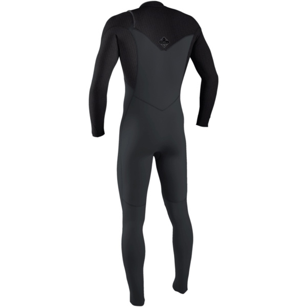 2026 O'Neill Mens Hyperfreak 4/3mm+ Chest Zip Wetsuit 5344 - Tempered Steel / Graphite